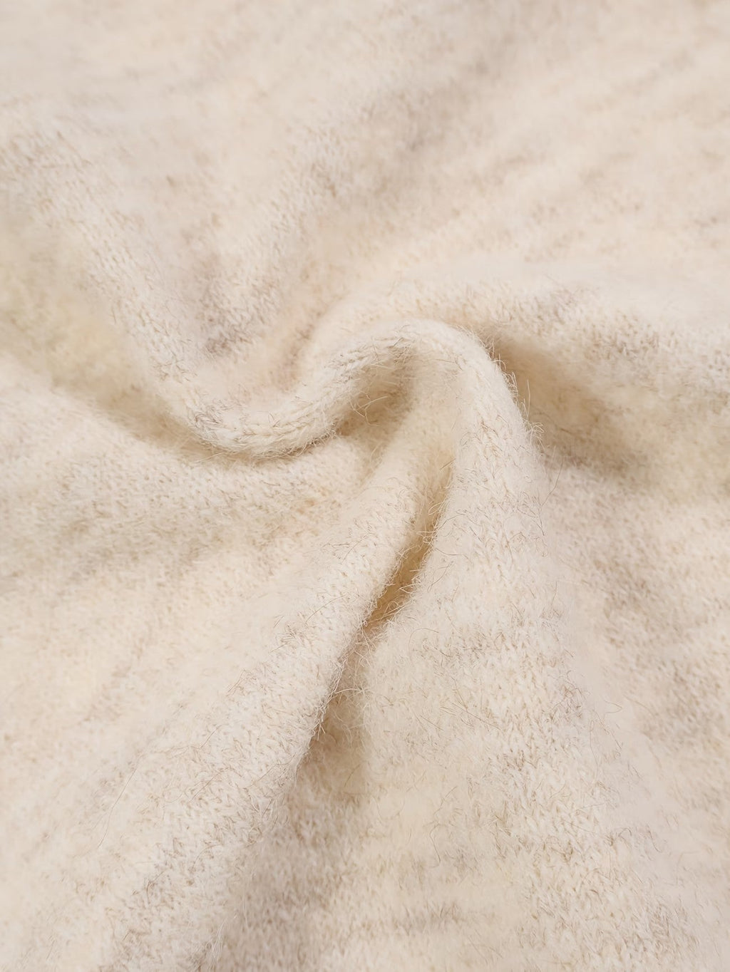 Rosalie | Cream Ribbed Knit Cardigan