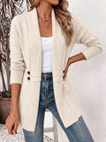 Rosalie | Cream Ribbed Knit Cardigan