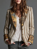 Alice | Striped Printed Blazer