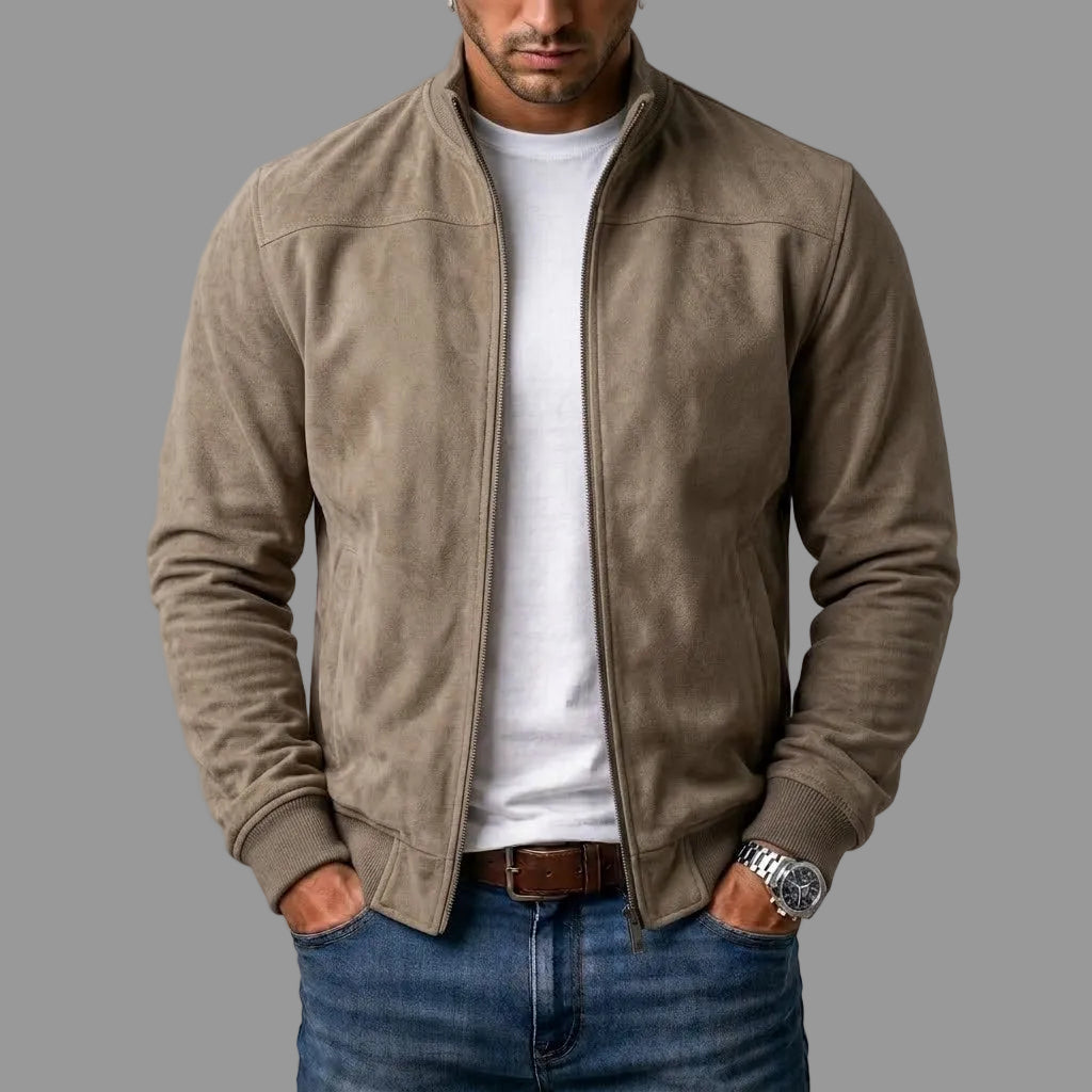 Noah | Suede Bomber Jacket
