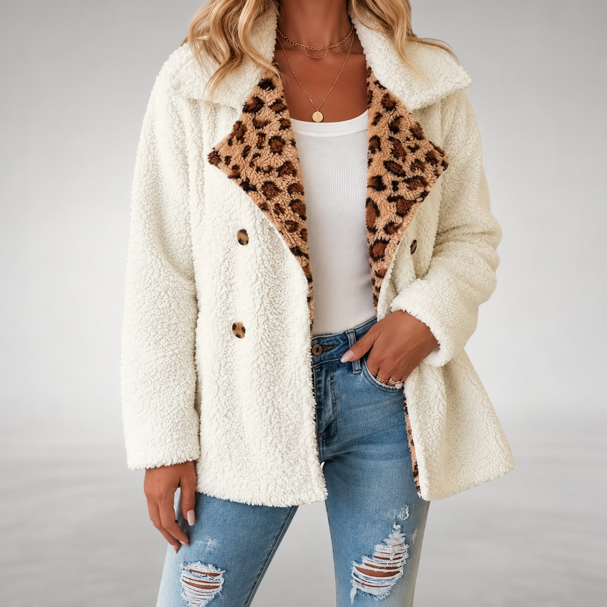 Lori | Cozy Leopard Teddy Coat