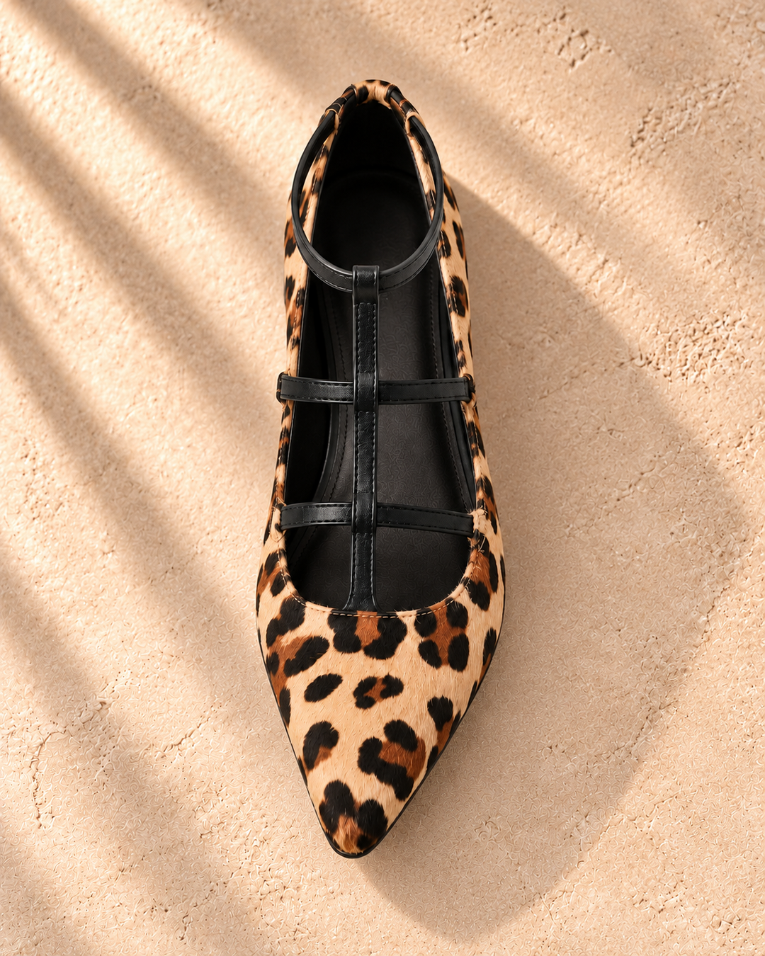 Bridget Leopard-Print Strappy Heels