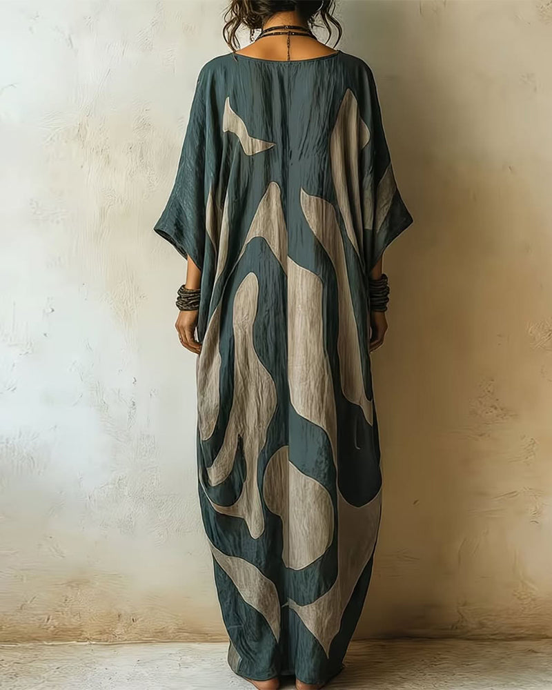 Frieda™ Abstract Print Kaftan Maxi Dress