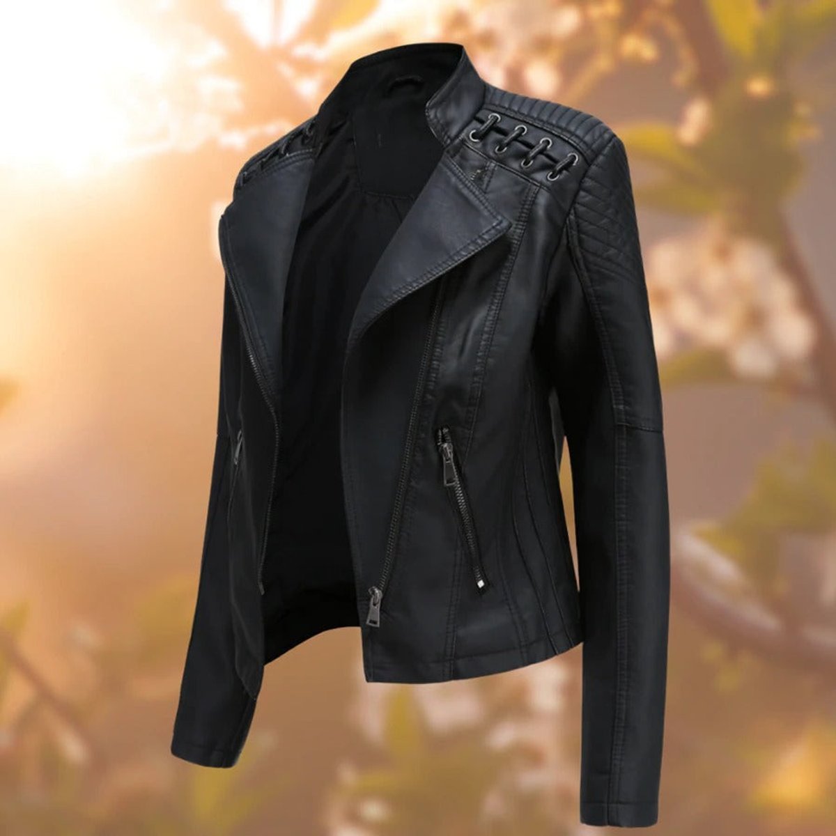 Valentina | Moto-Style Zip-Up Jacket